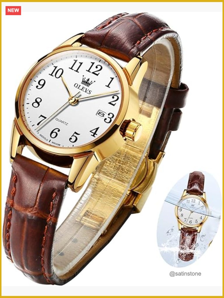 Leather Chronograph Watch With Day Date Diamond Retro Dial